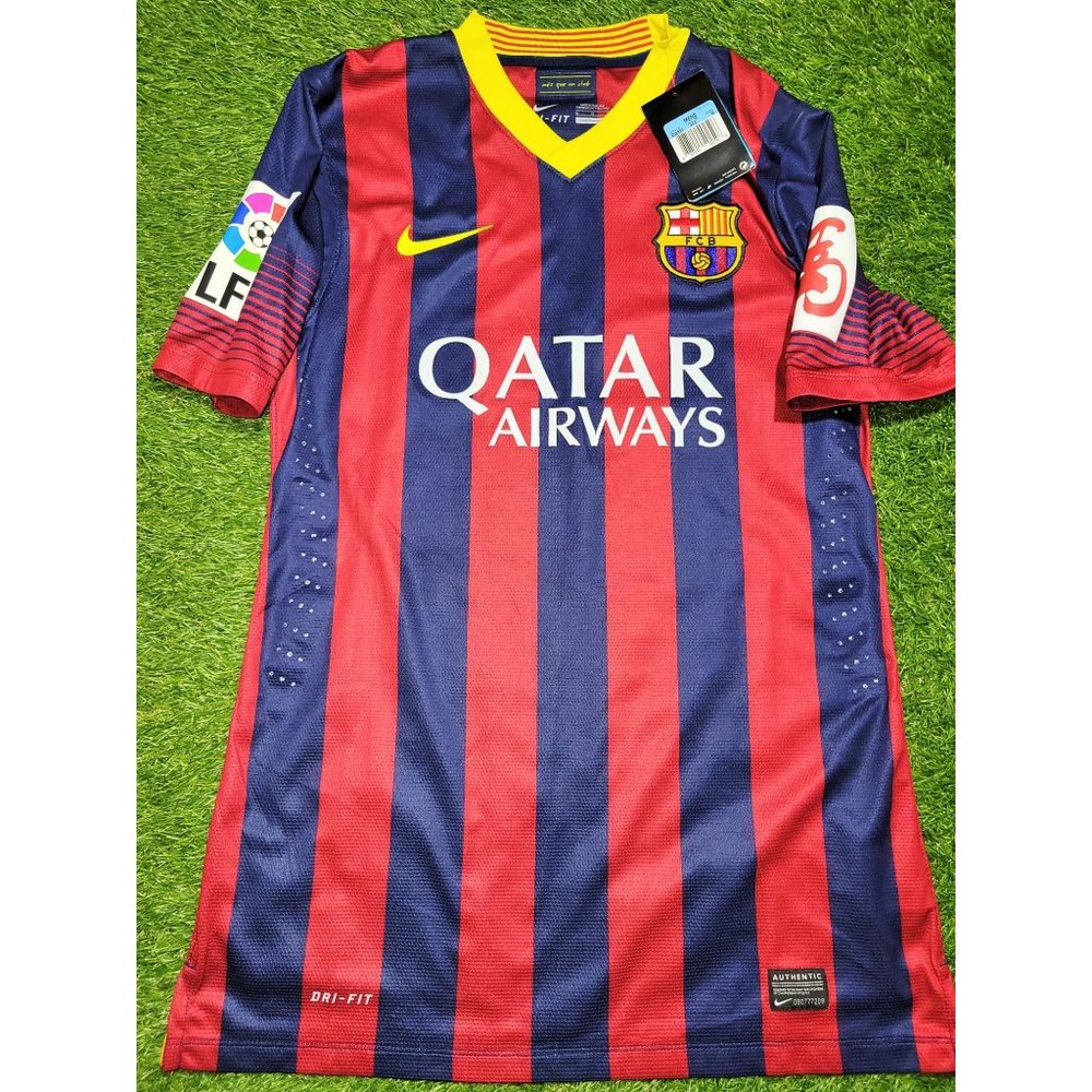 Messi Barcelona 2013 2014 PLAYER ISSUE CHINESE NEW YEAR Soccer Jersey BNWT M - Picture 2 of 12